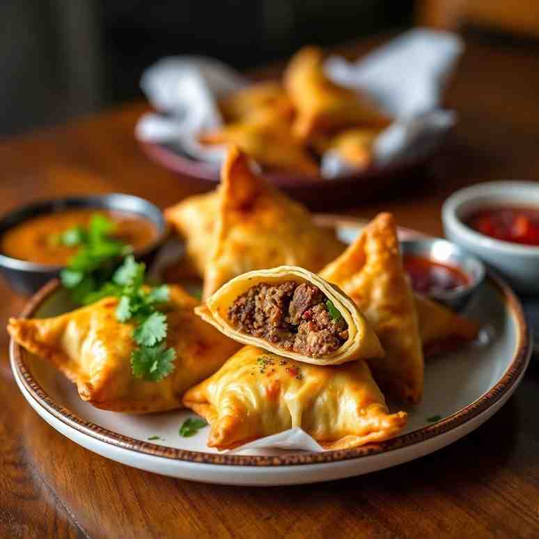 Crispy Afghan Sambosa Best Snacks with Ground Beef